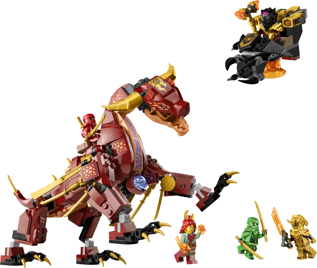 LEGO NINJAGO Lawowy smok zmieniający się w falę ognia 71793