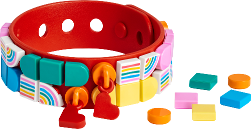 LEGO DOTS Tęczowa bransoletka z zawieszkami 41953