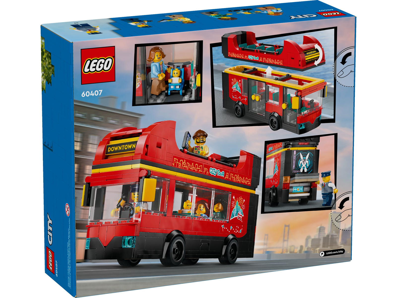 Lego City 60407 Czerwony, piętrowy autokar