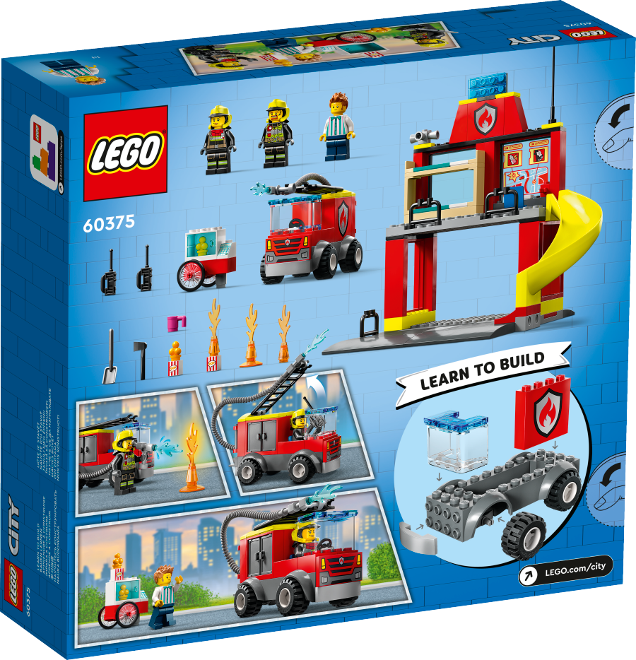 LEGO CITY Remiza strażacka i wóz strażacki 60375