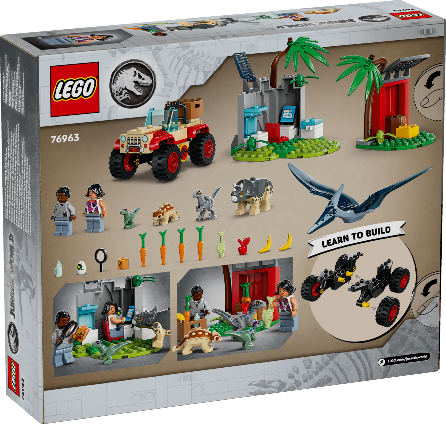 LEGO JURASSIC WORLD Centrum ratunkowe dla małych dinozaurów 76963