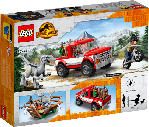LEGO JURASSIC WORLD Schwytanie welociraptorów Blue i Bety 76946