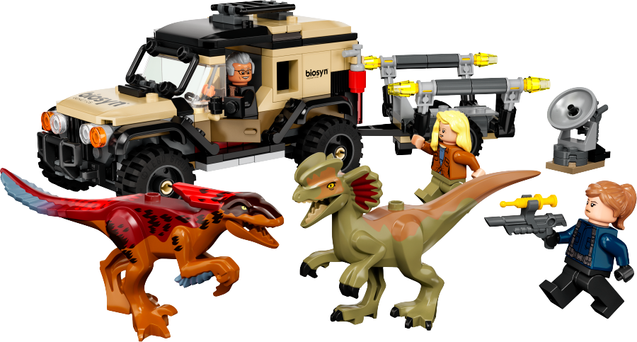 LEGO JURASSIC WORLD Transport pyroraptora i dilofozaura 76951