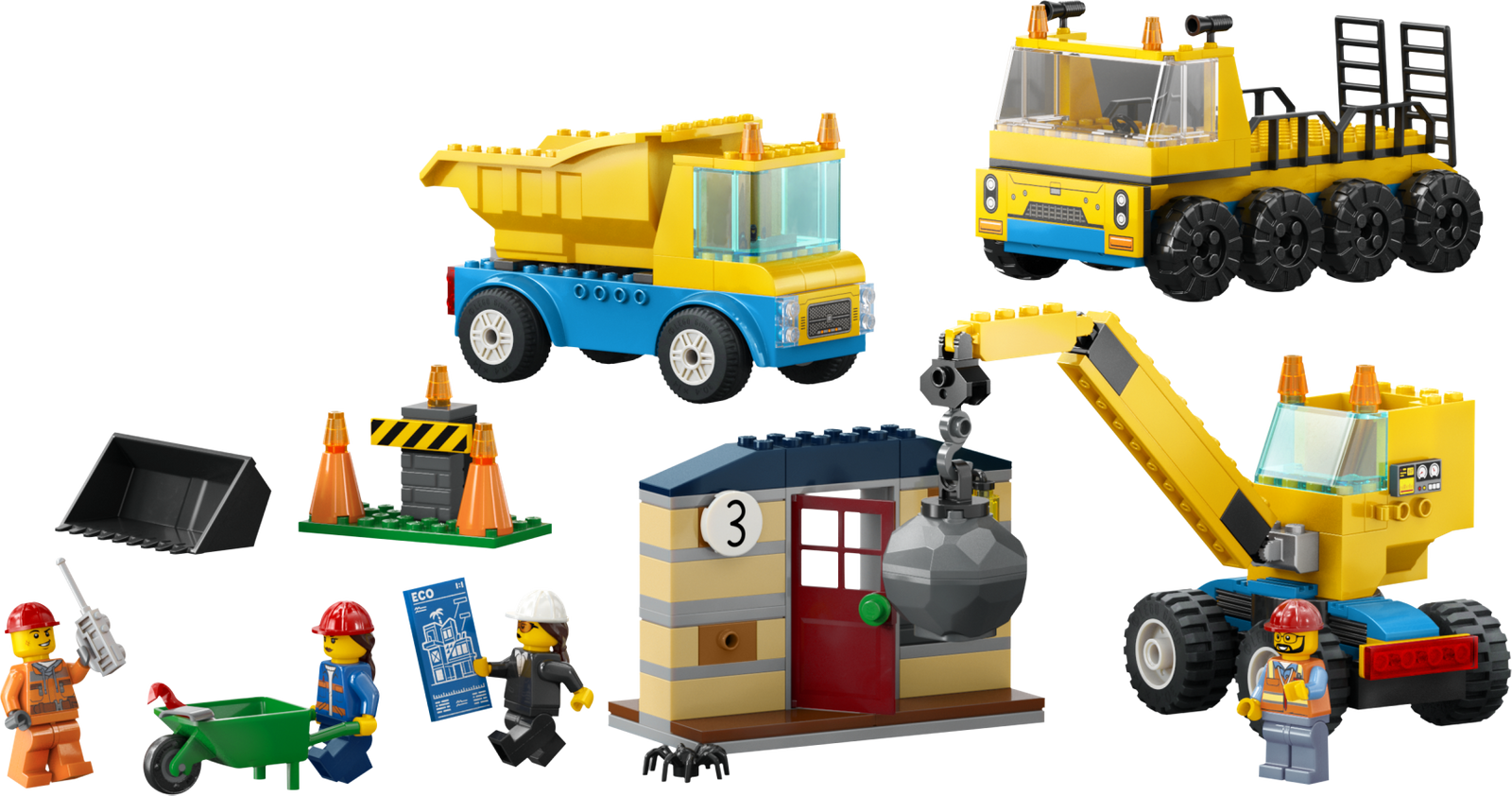 LEGO CITY Ciężarówki i dźwig z kulą wyburzeniową 60391