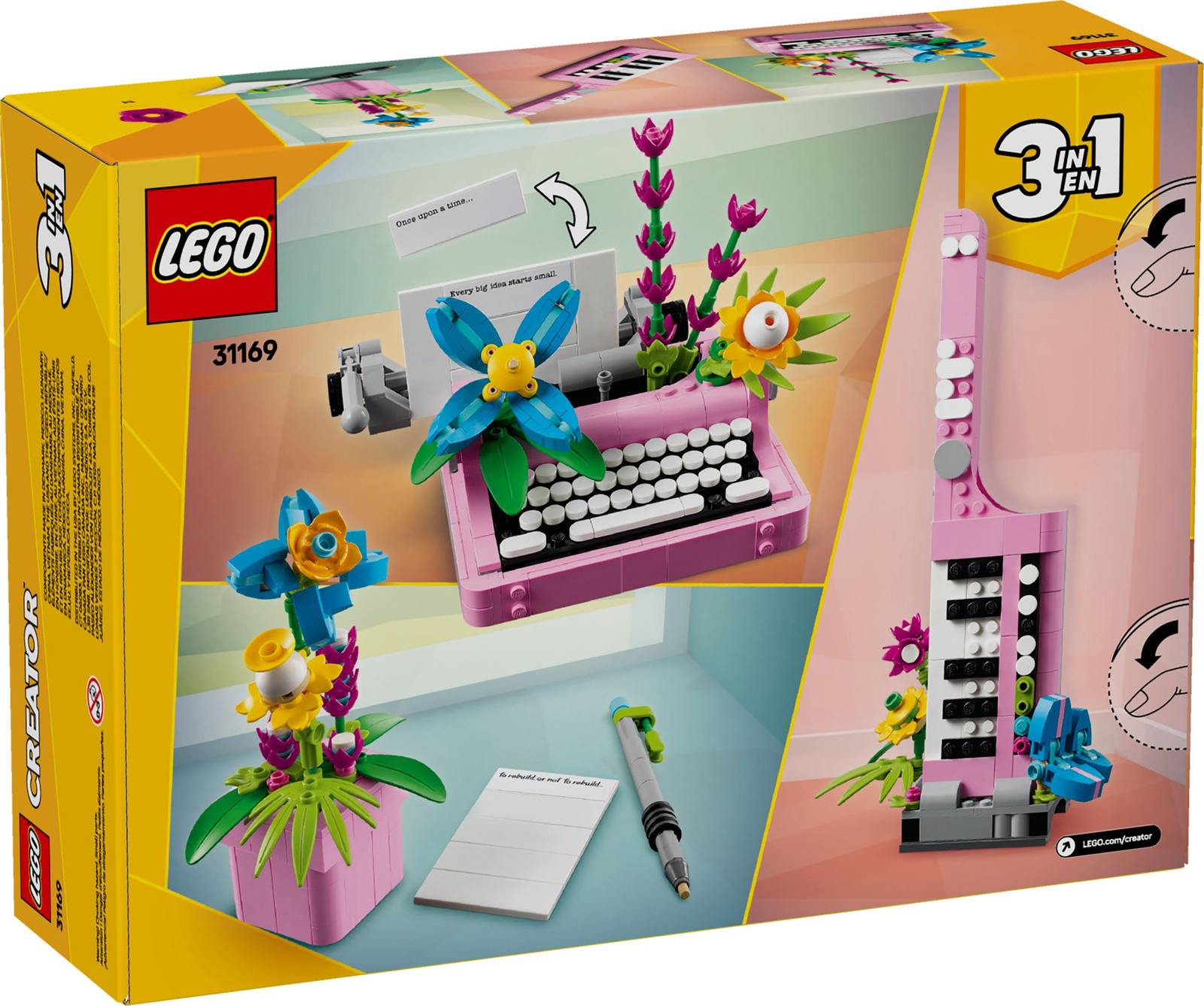 Lego Creator 31169 Maszyna do pisania z kwiatami