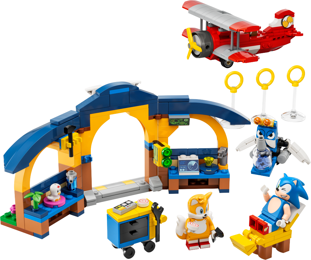 LEGO SONIC Tails z warsztatem i samolot Tornado 76991