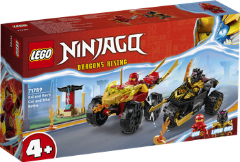 lego ninjago Bitwa samochodowo-motocyklowa między Kaiem a Rasem 71789