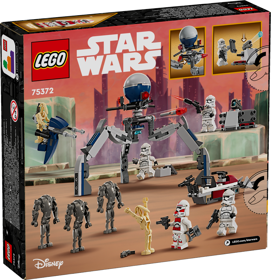 LEGO STAR WARS Zestaw bitewny z żołnierzem armii klonów™ i droidem bojowym™ 75372