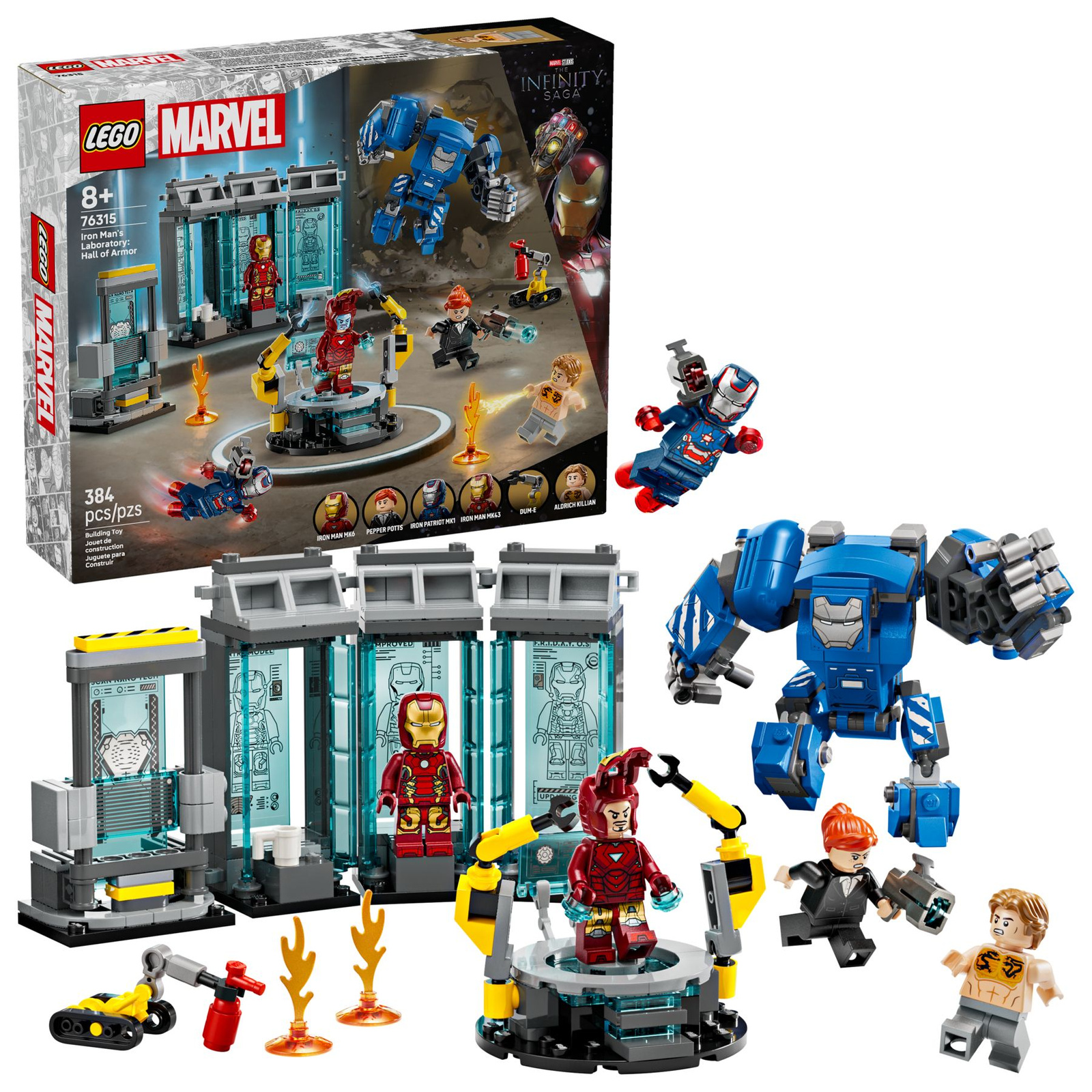 Lego Super Heroes 76315 Laboratorium Iron Mana: Zbrojownia