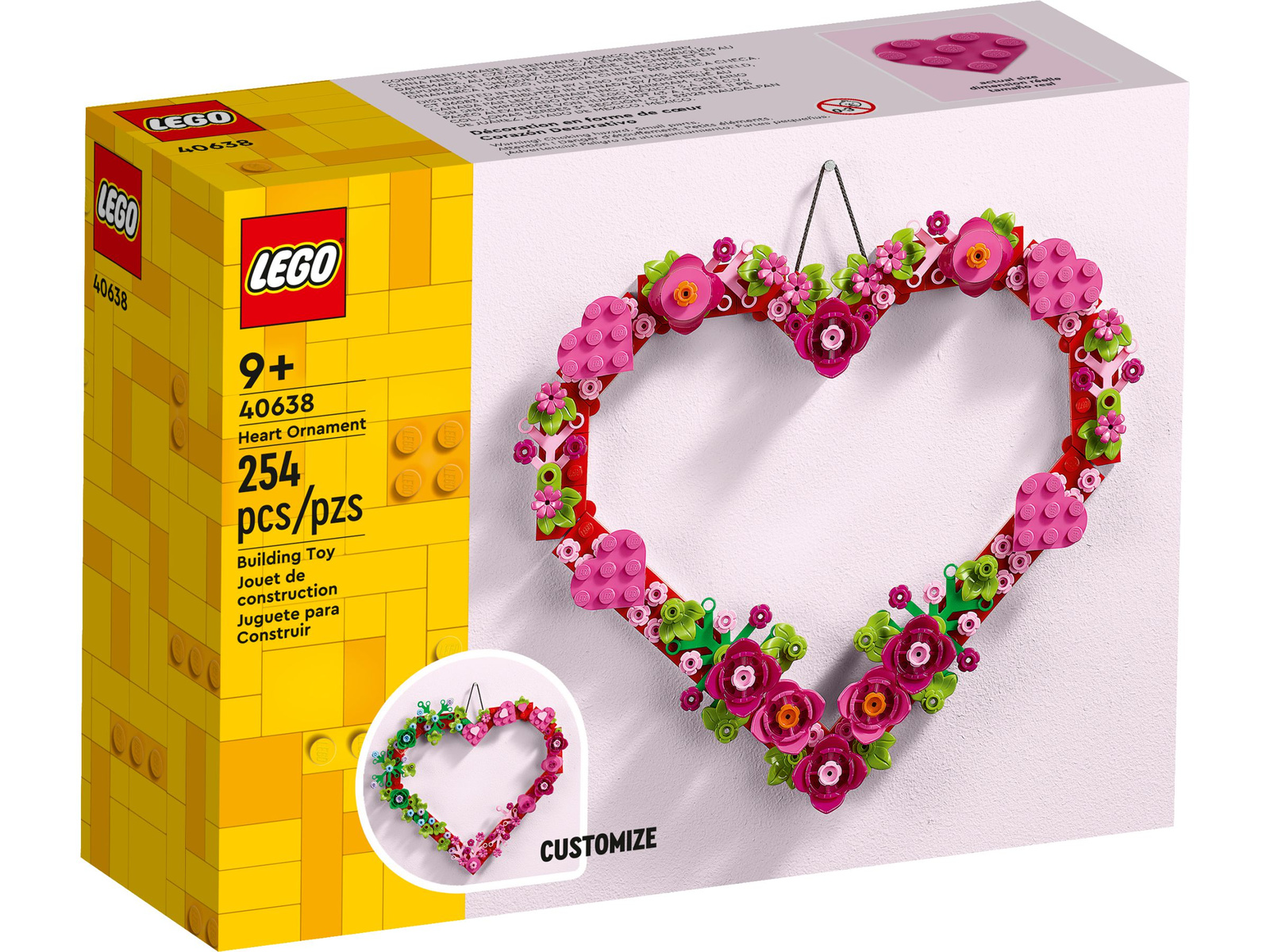Lego Okolicznościowe 40638 Ozdoba w kształcie serca