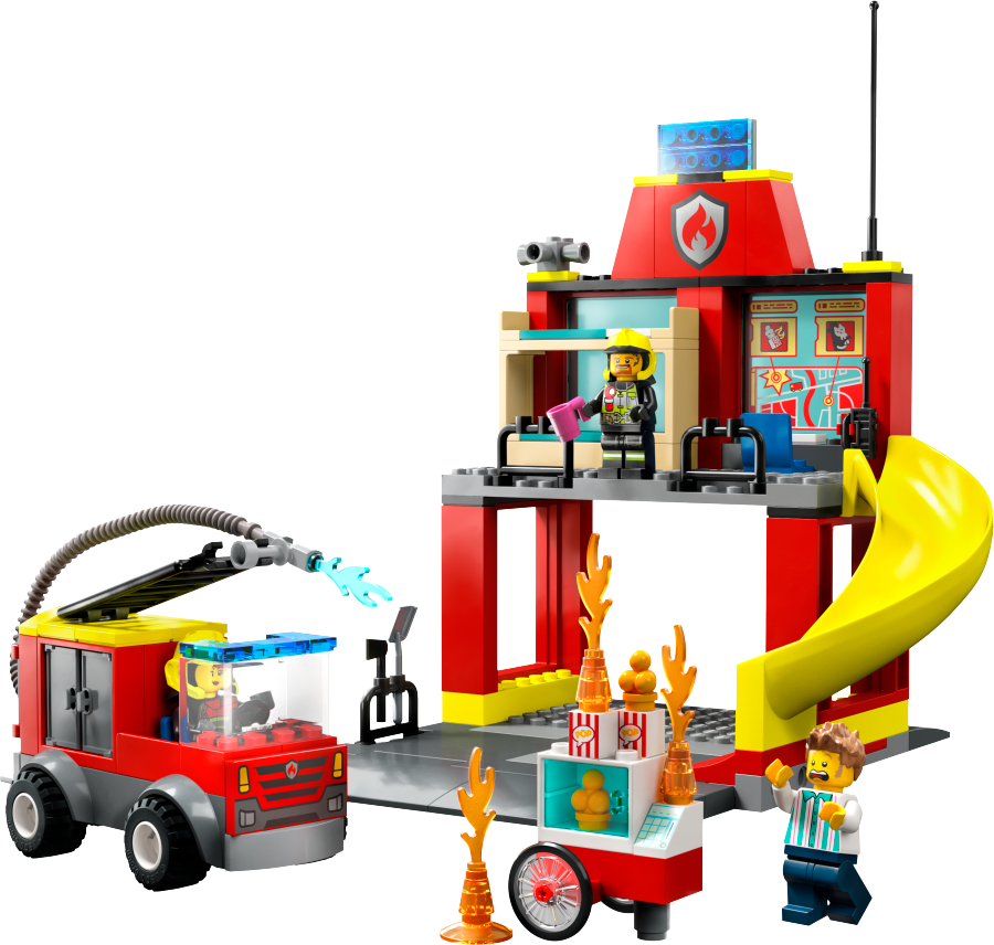 LEGO CITY Remiza strażacka i wóz strażacki 60375