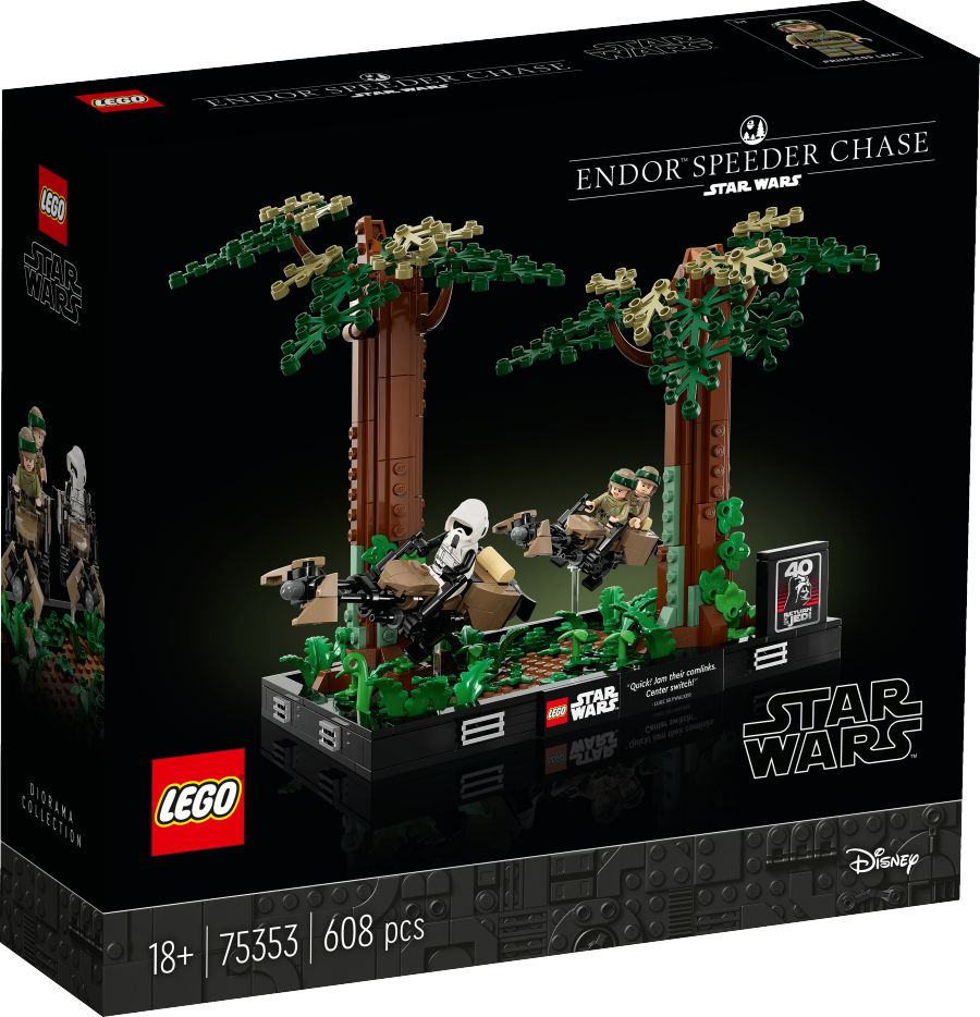 LEGO STAR WARS Diorama: Pościg na ścigaczu przez Endor 75353
