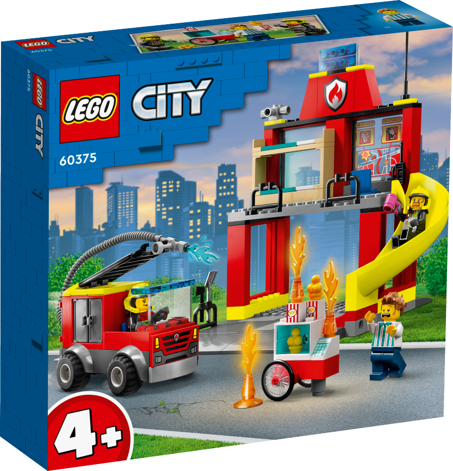 LEGO CITY Remiza strażacka i wóz strażacki 60375