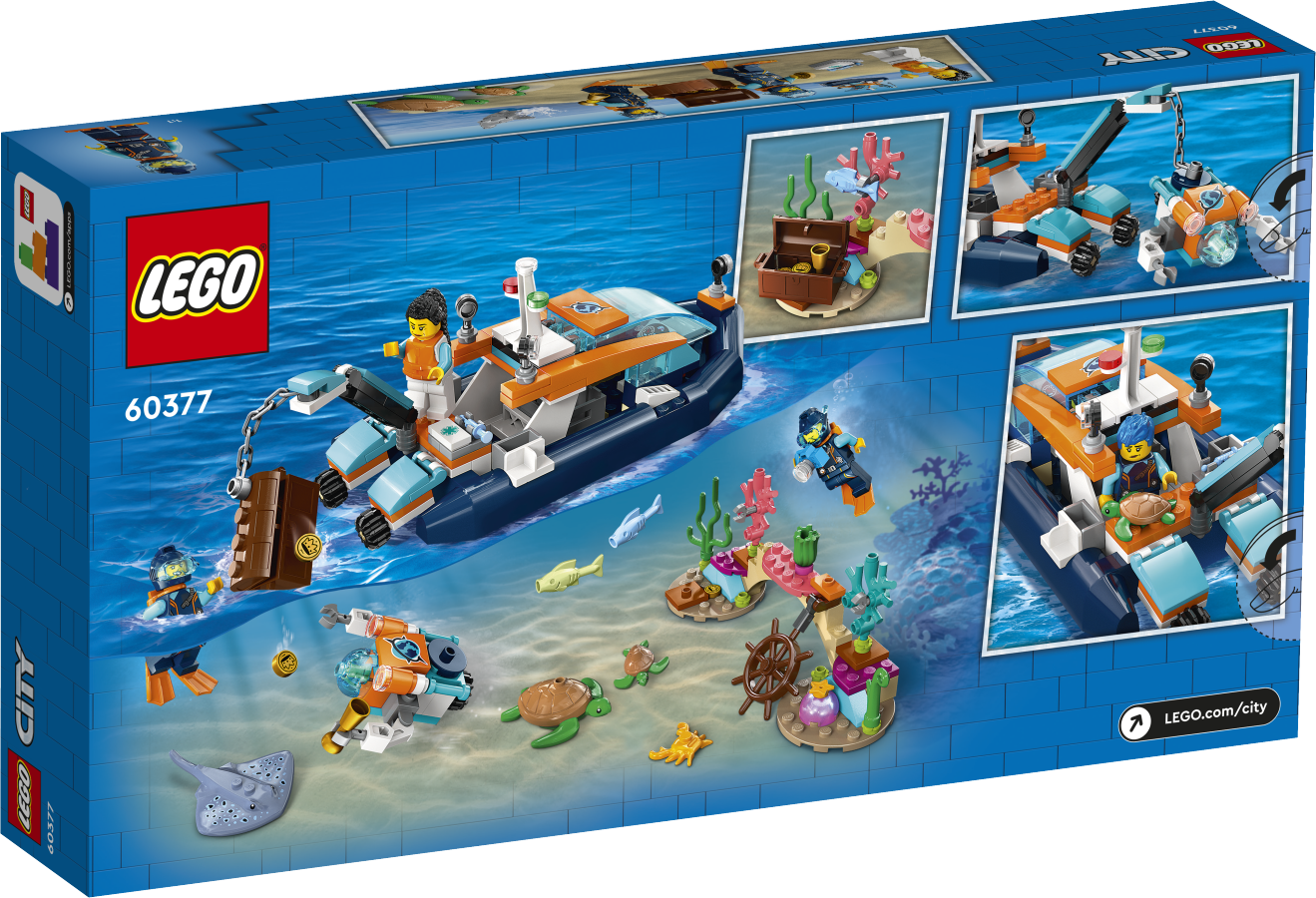 LEGO CITY Łódź do nurkowania badacza 60377
