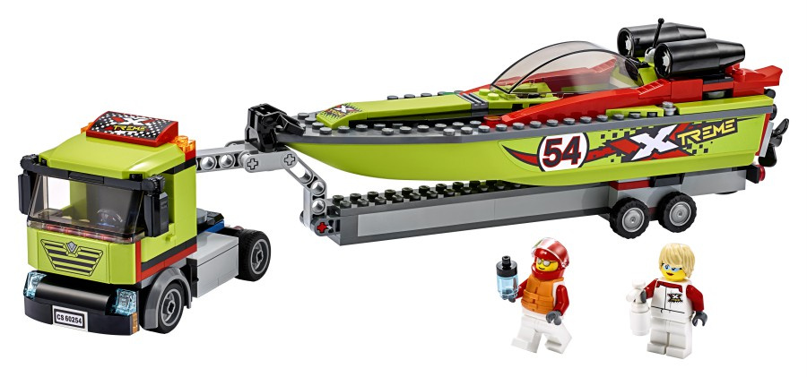 LEGO CITY   Transporter łodzi wyścigowej 60254