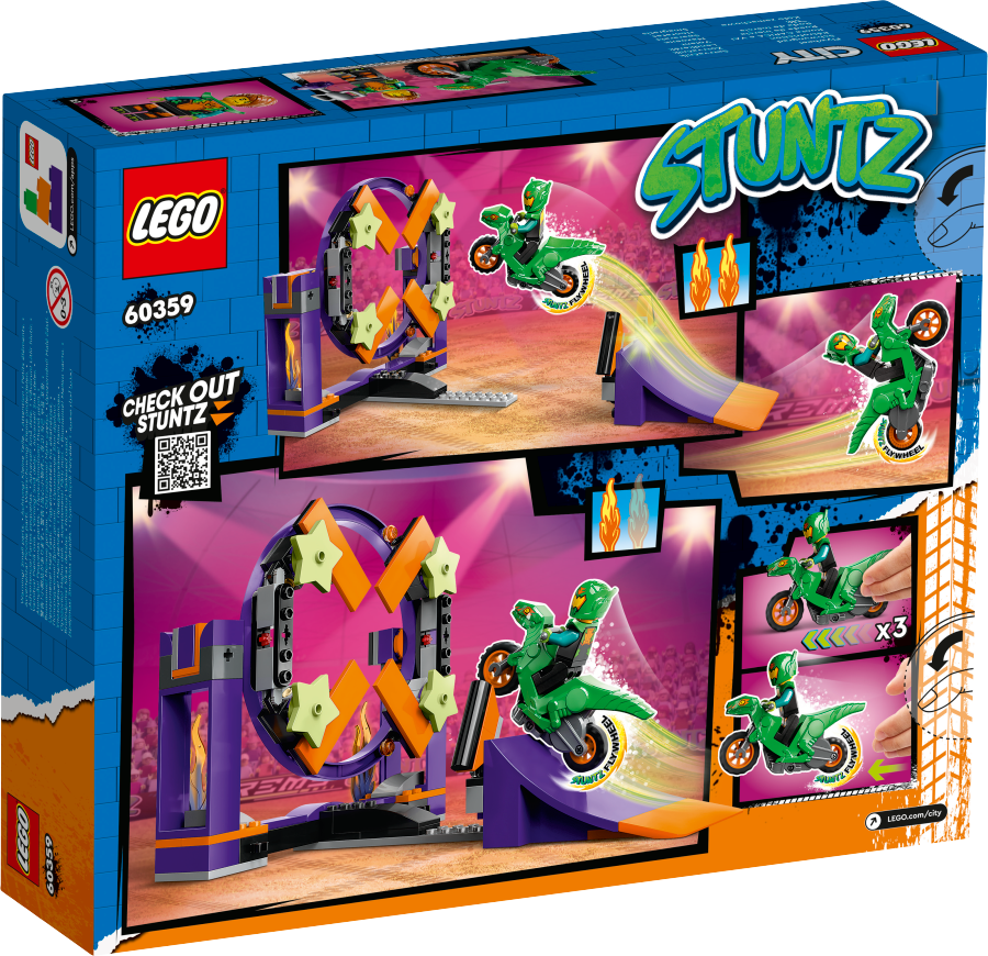 LEGO CITY Wyzwanie kaskaderskie – rampa z kołem do przeskakiwania 60359