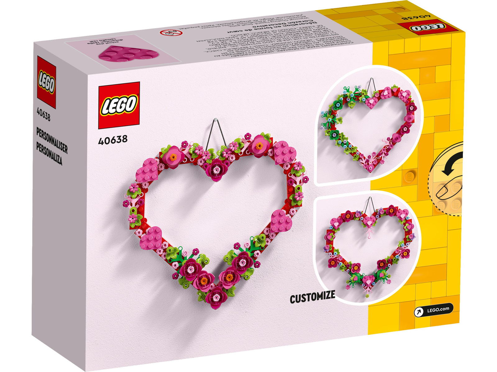 Lego Okolicznościowe 40638 Ozdoba w kształcie serca