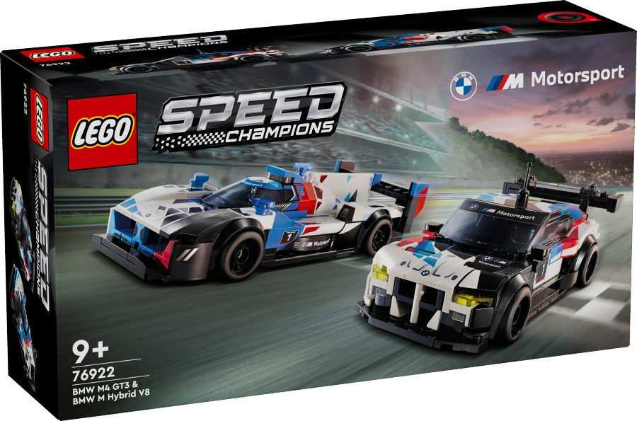 LEGO SPEED CHAMPIONS Samochody wyścigowe BMW M4 GT3 & BMW M Hybrid V8 76922