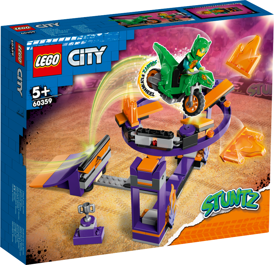 LEGO CITY Wyzwanie kaskaderskie – rampa z kołem do przeskakiwania 60359