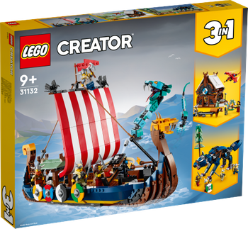 LEGO CREATOR Statek wikingów i wąż z Midgardu 31132