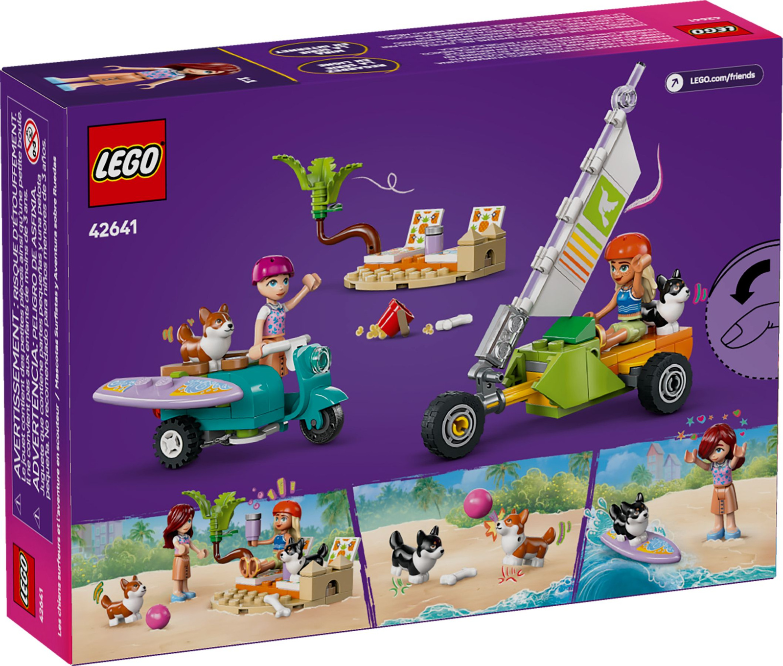 LEGO Friends 42641 Przygoda z surfującymi psami i skuterem
