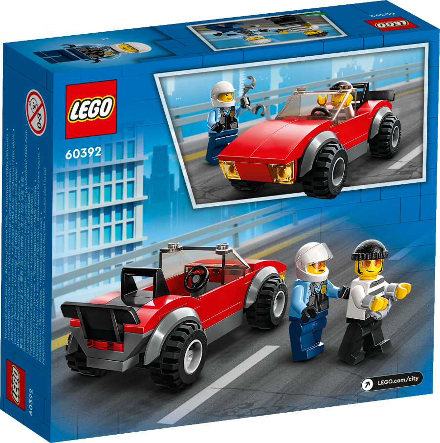 LEGO CITY Motocykl policyjny – pościg za samochodem 60392