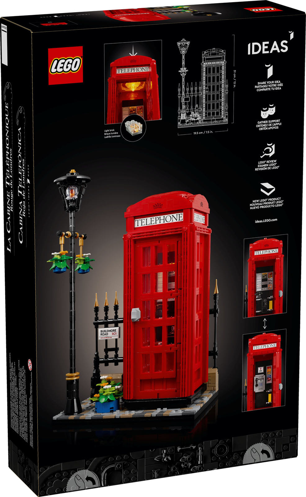 LEGO Ideas 21347 Czerwona londyńska budka telefoniczna