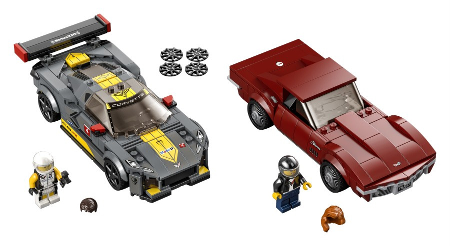 LEGO SPEED CHAMPIONS  Samochód wyścigowy Chevrolet Corvette C8.R i 1968 Chevrolet Corvette 76903