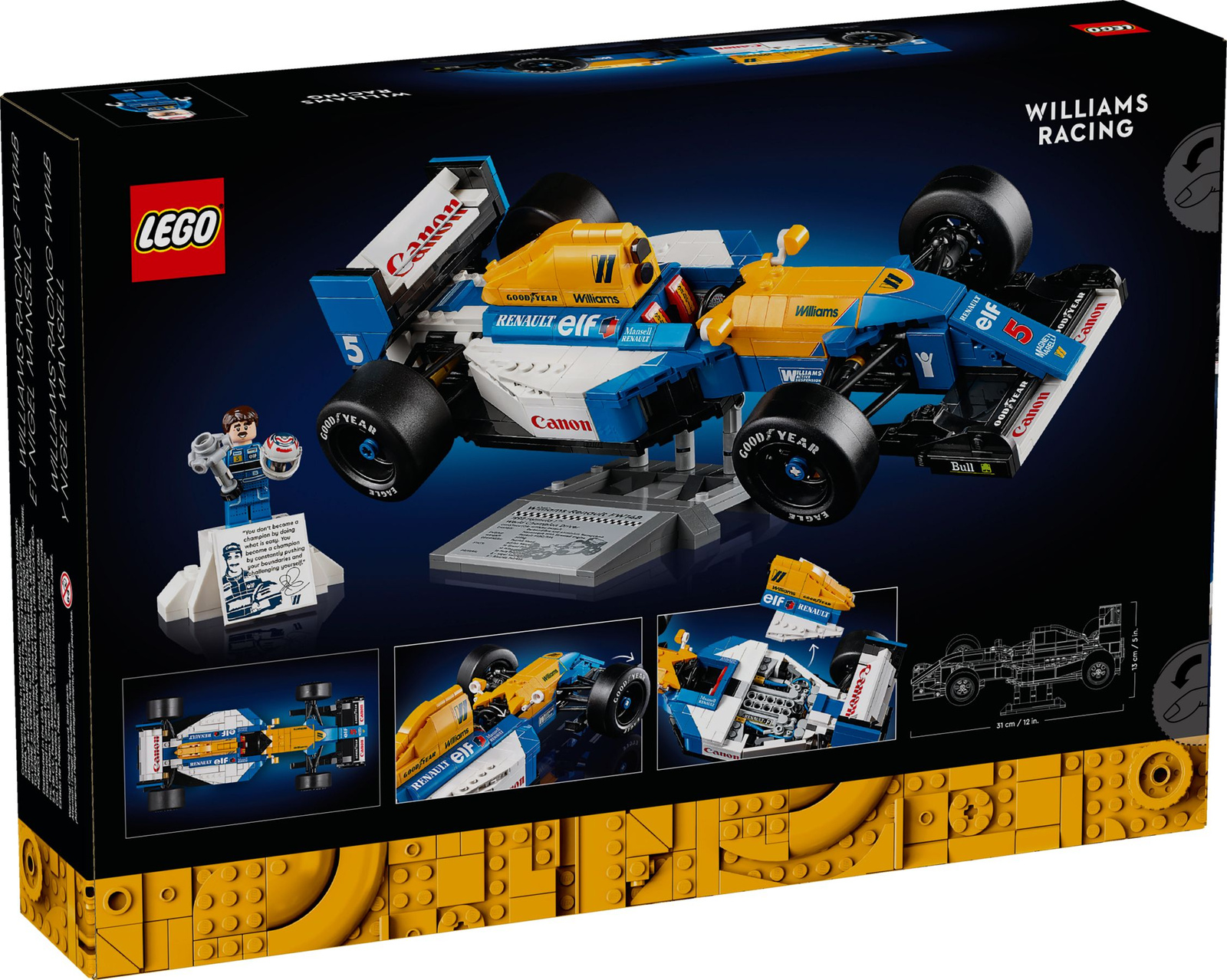 Lego Icons 10353 Williams Racing FW14B i Nigel Mansell