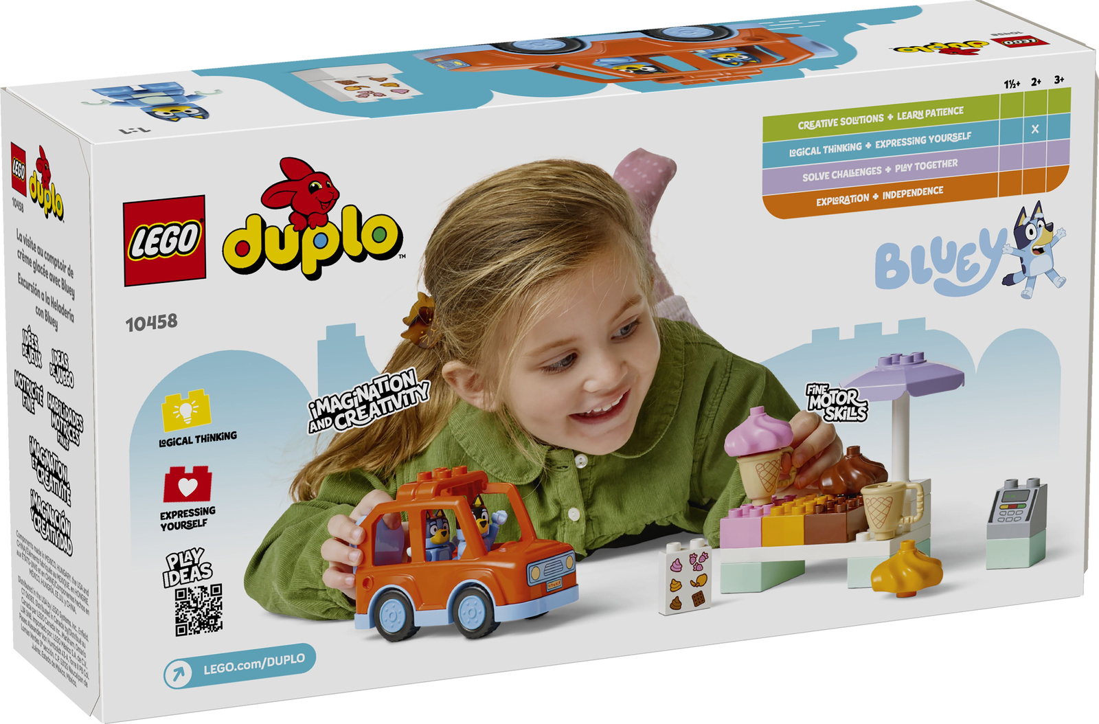 Lego Bluey 10458 Wyprawa po lody z Blue