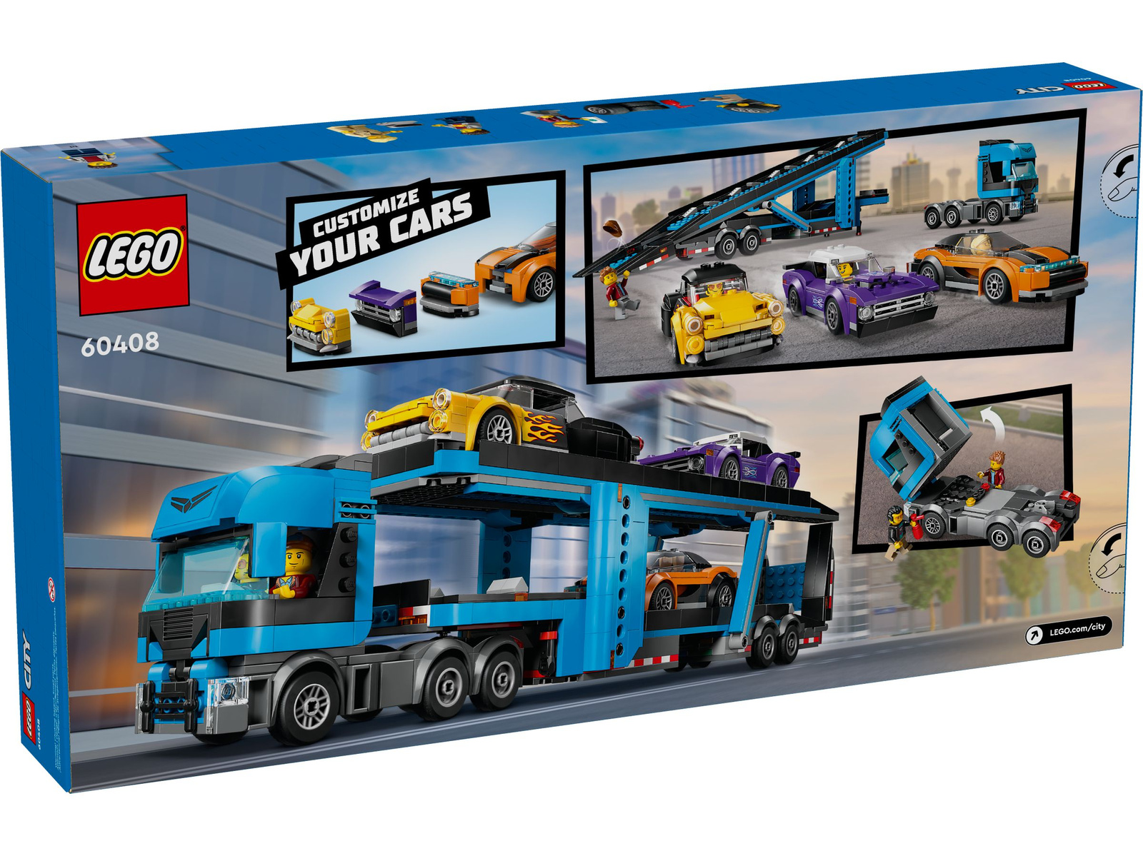Lego City 60408 Laweta z samochodami sportowymi