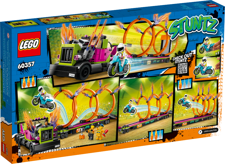 LEGO CITY Wyzwanie kaskaderskie — ciężarówka i ogniste obręcze 60357
