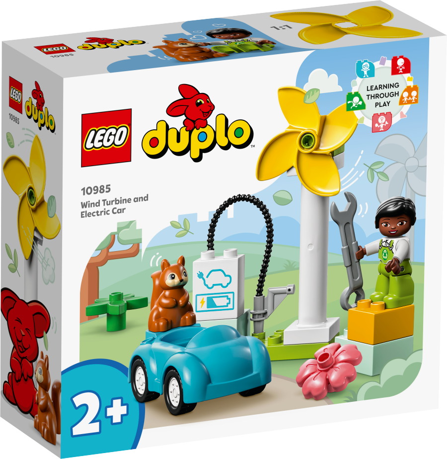LEGO DUPLO Turbina wiatrowa i samochód elektryczny 10985