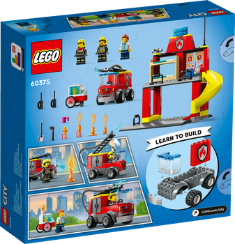 LEGO CITY Remiza strażacka i wóz strażacki 60375