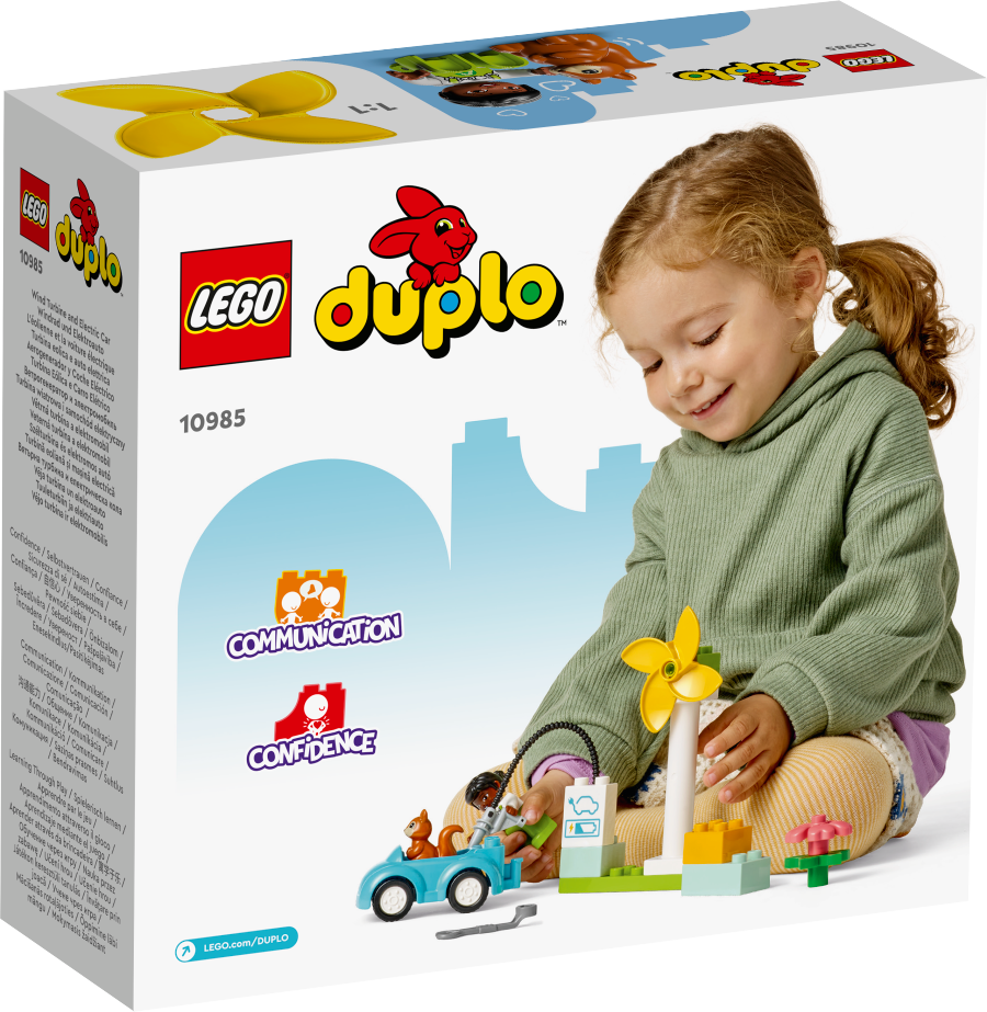 LEGO DUPLO Turbina wiatrowa i samochód elektryczny 10985