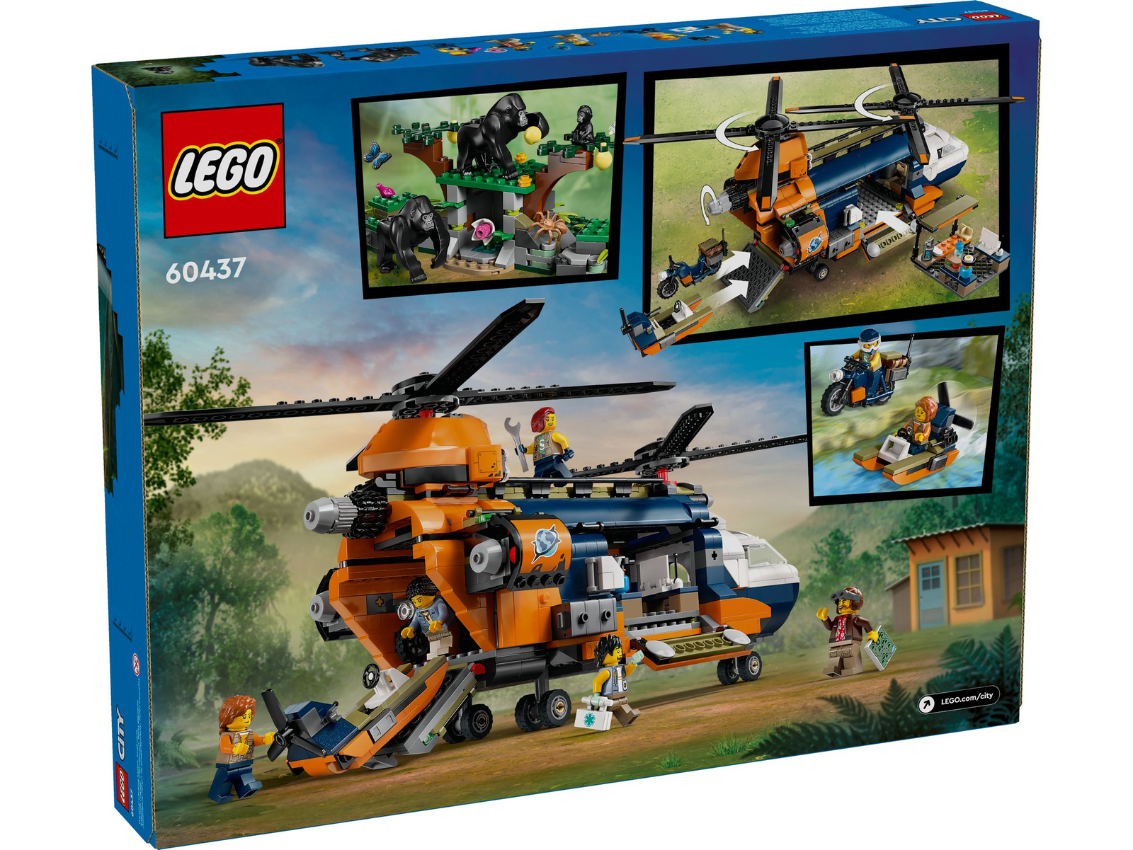 Lego City 60437 Helikopter badaczy dżungli w bazie