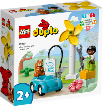 LEGO DUPLO Turbina wiatrowa i samochód elektryczny 10985