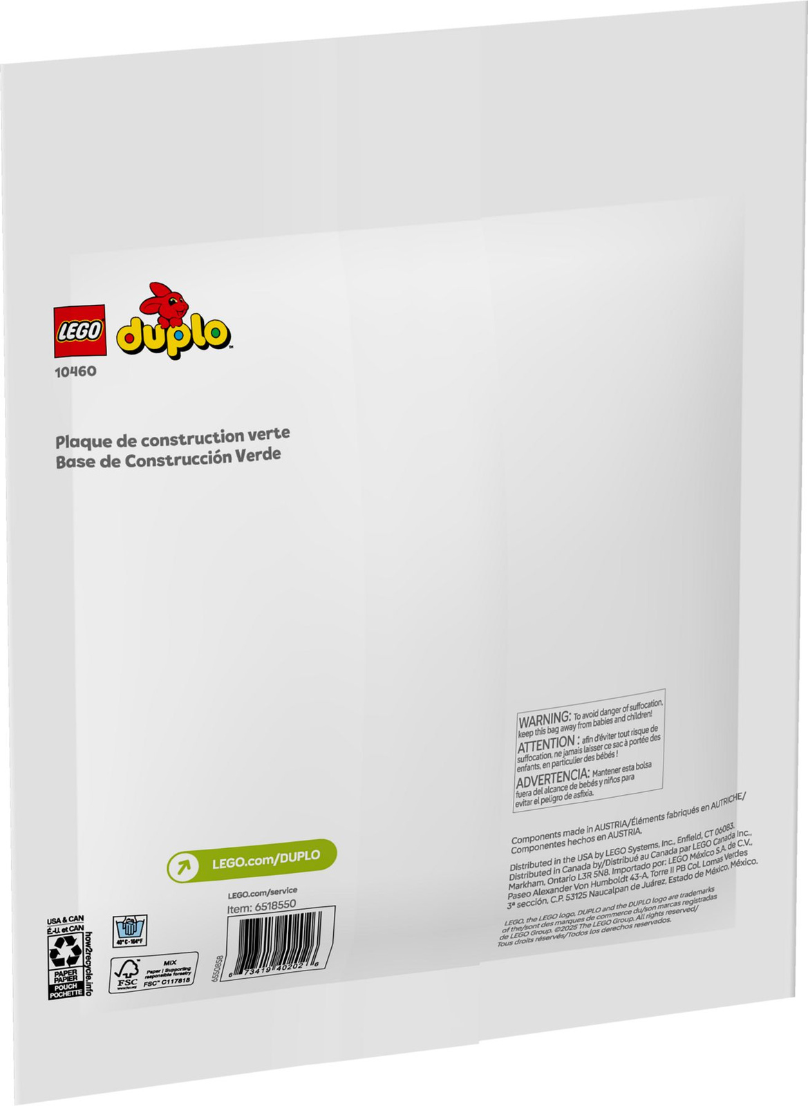 LEGO Duplo 10460 Zielona płytka konstrukcyjna