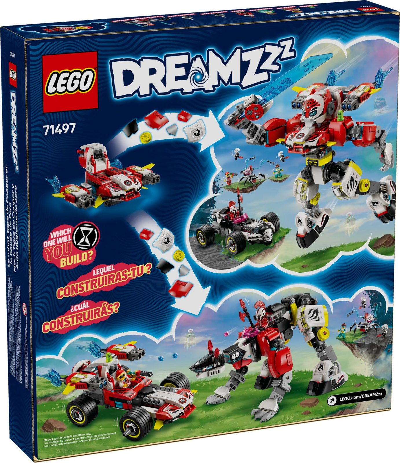 Lego DREAMZzz 71497 Tygrysi mech Coopera i hot rod Zero