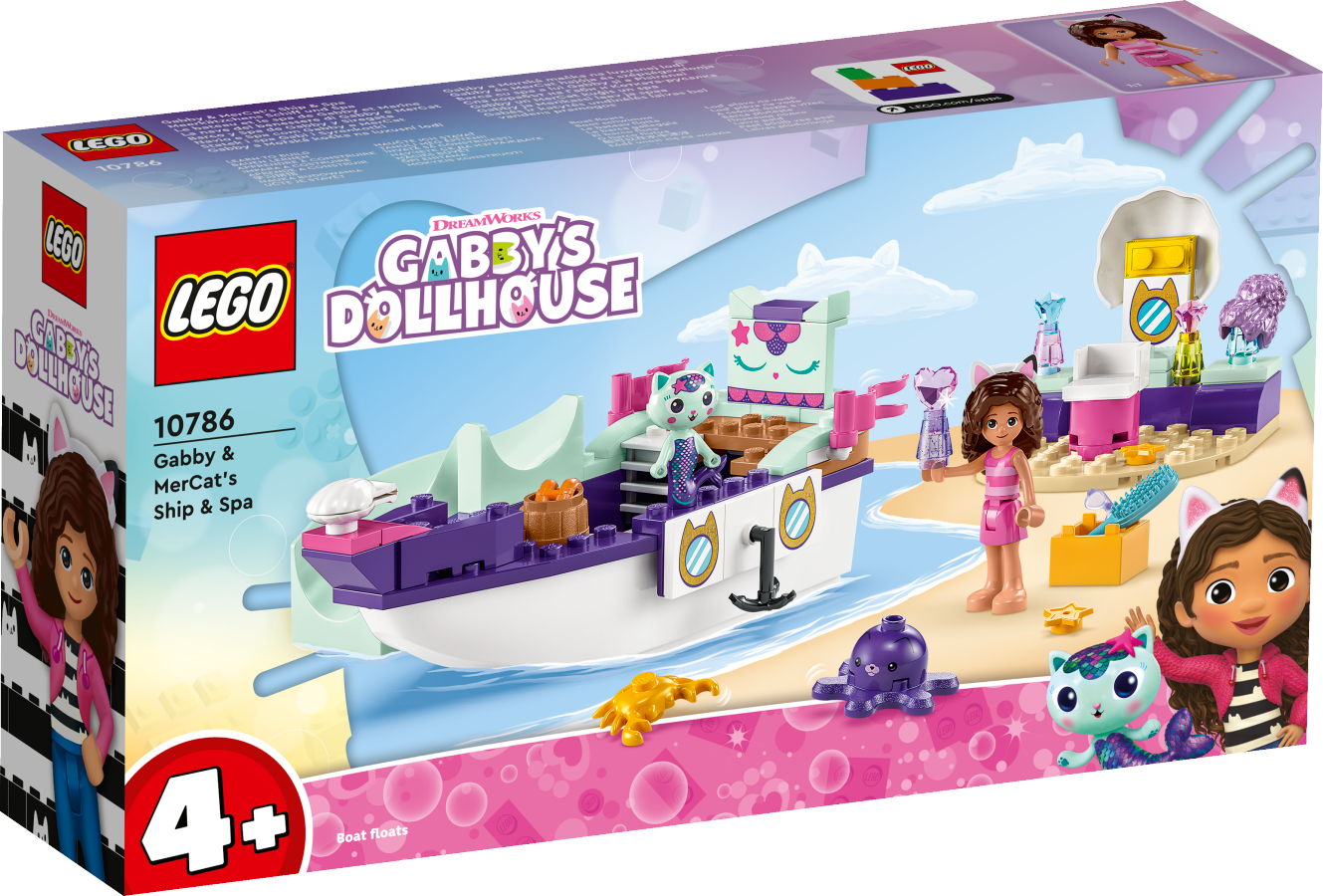 LEGO Gabby's Dollhouse Statek i spa Gabi i Syrenkotki 10786