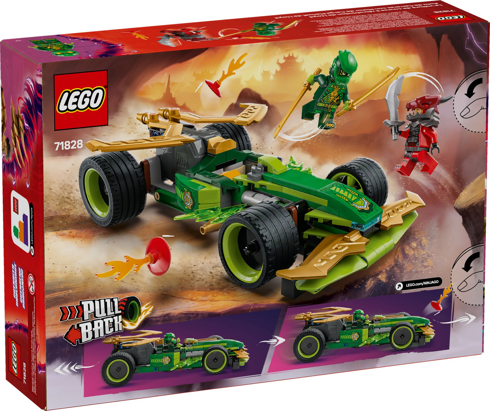 Lego Ninjago 71828 Samochód wyścigowy Lloyda z napędem typu pull-back
