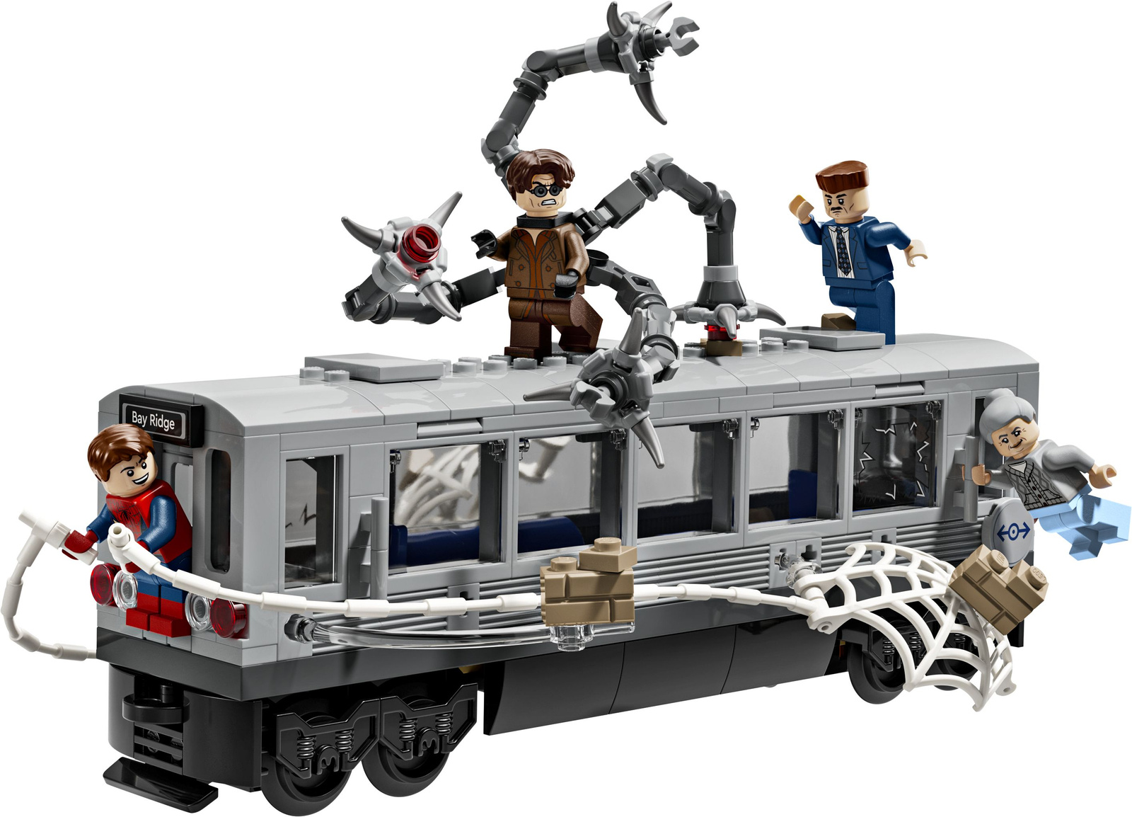 Lego Super Heroes 76321 Spider-Man kontra Doc Ock scena w metrze