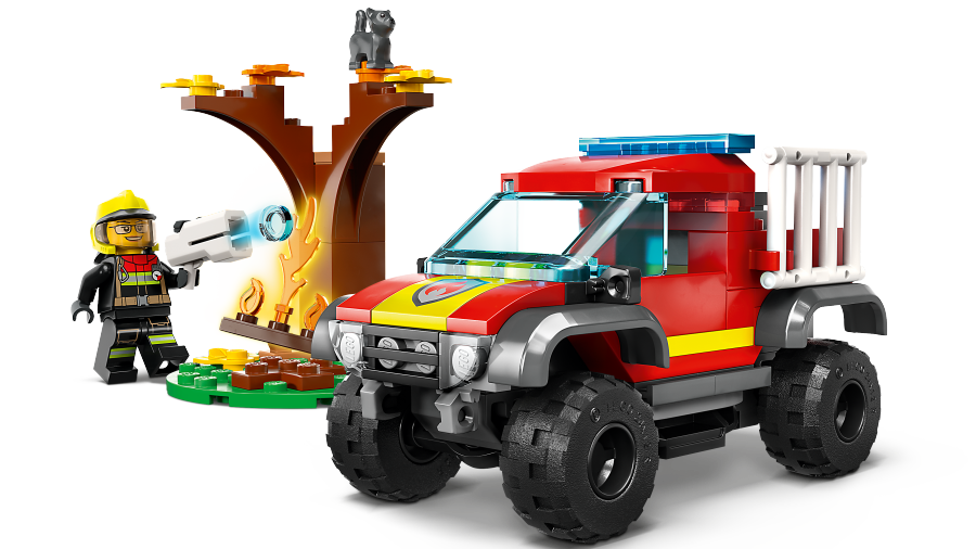 LEGO CITY Wóz strażacki 4x4 – misja ratunkowa 60393