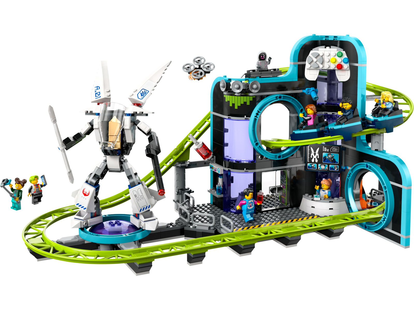 Lego City 60421 Park Świat Robotów z rollercoasterem