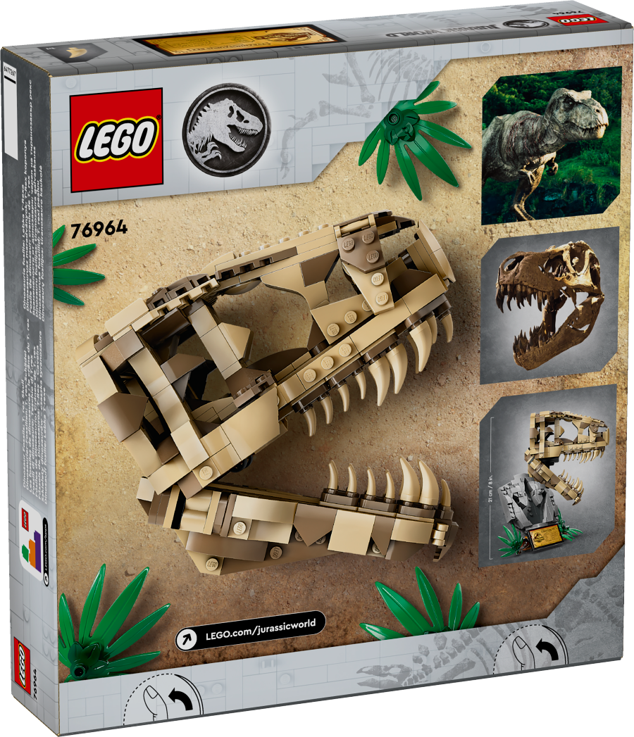 LEGO JURASSIC WORLD Szkielety dinozaurów — czaszka tyranozaura 76964