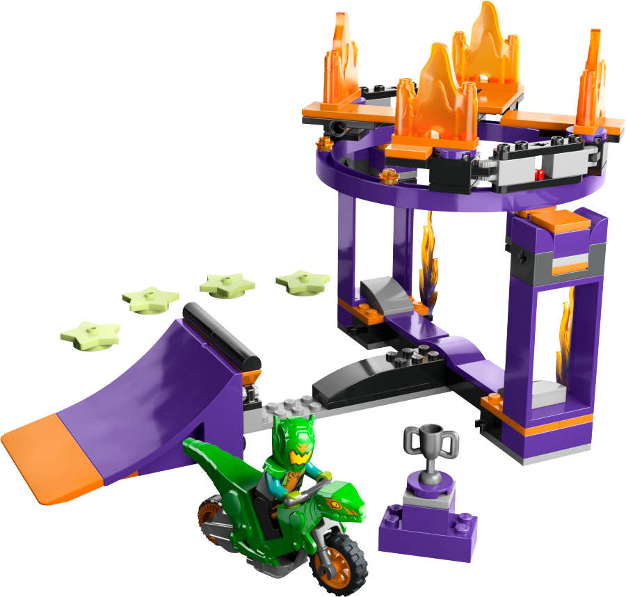 LEGO CITY Wyzwanie kaskaderskie – rampa z kołem do przeskakiwania 60359