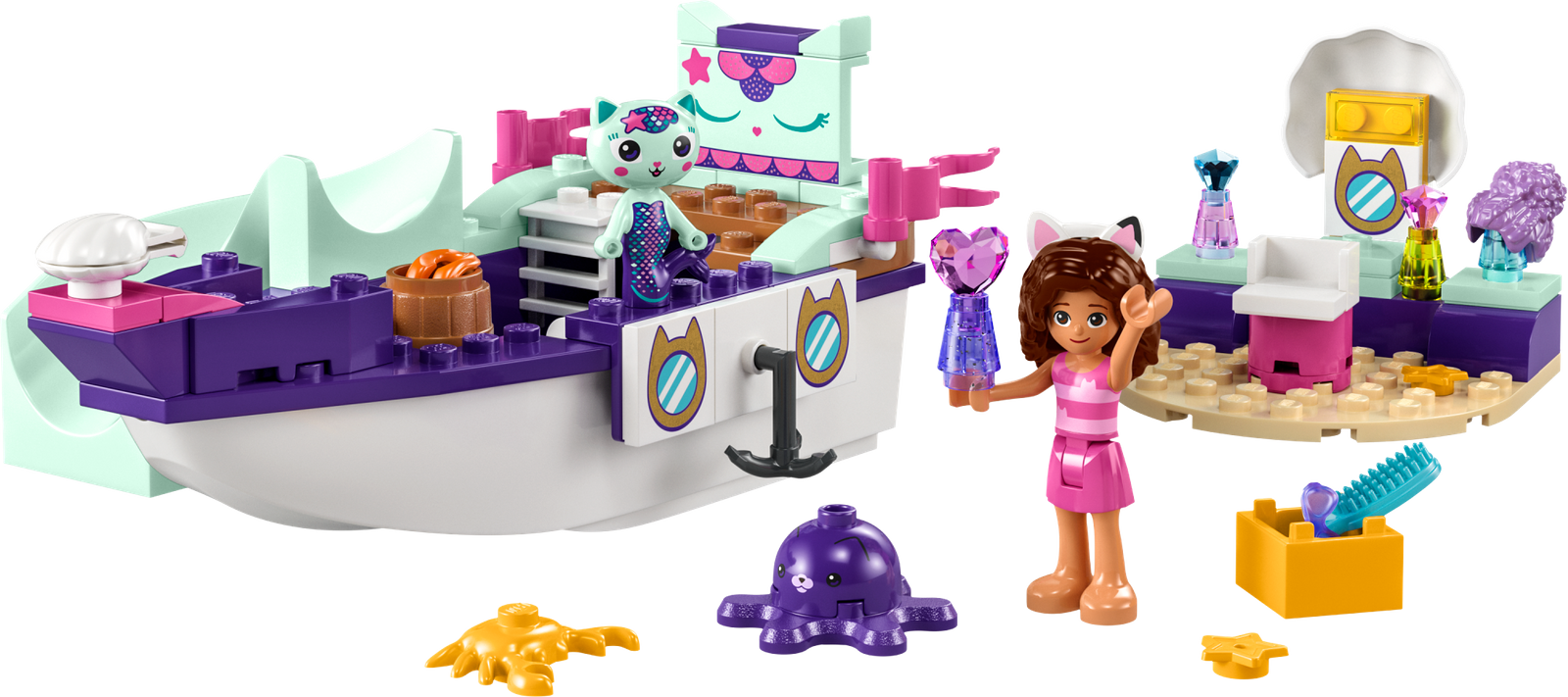 LEGO Gabby's Dollhouse Statek i spa Gabi i Syrenkotki 10786