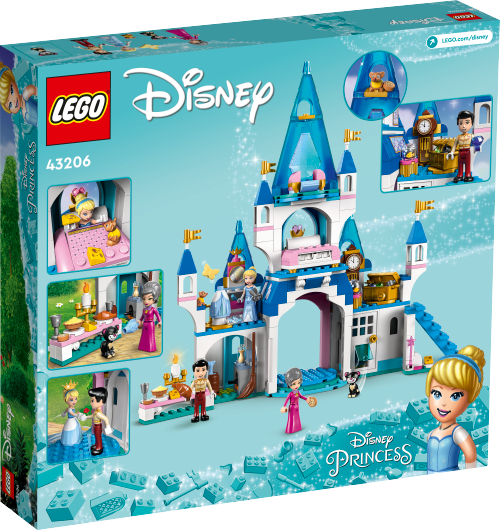 LEGO DISNEY Zamek Kopciuszka i księcia z bajki 43206