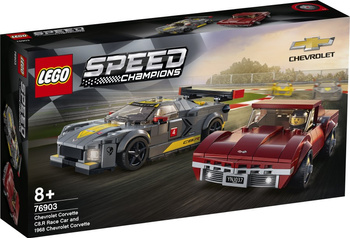 LEGO SPEED CHAMPIONS  Samochód wyścigowy Chevrolet Corvette C8.R i 1968 Chevrolet Corvette 76903