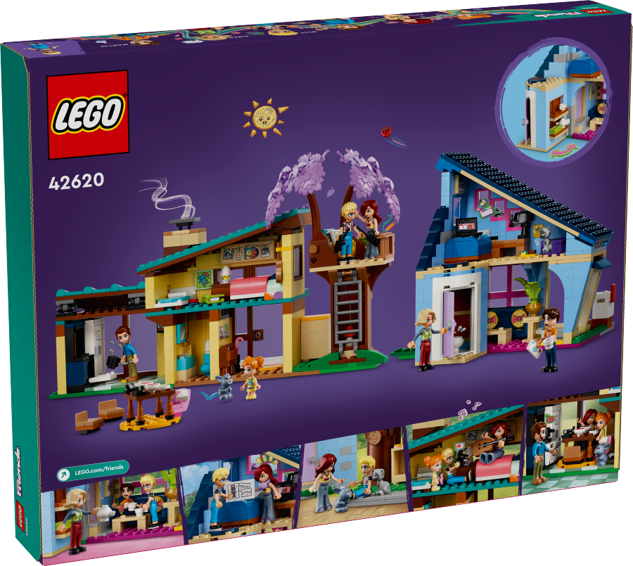 LEGO FRIENDS Dom rodzinny Olly’ego i Paisley 42620